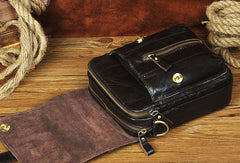 Genuine Leather Messenger Bag Cross Body Cool Chest Bag Sling Bag Travel Bag Hiking Bag For Men