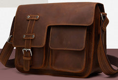 Genuine Leather Messenger Bag Cross Body Cool Chest Bag Sling Bag Travel Bag Hiking Bag For Men
