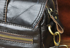Genuine Leather Messenger Bag Cross Body Cool Chest Bag Sling Bag Travel Bag Hiking Bag For Men