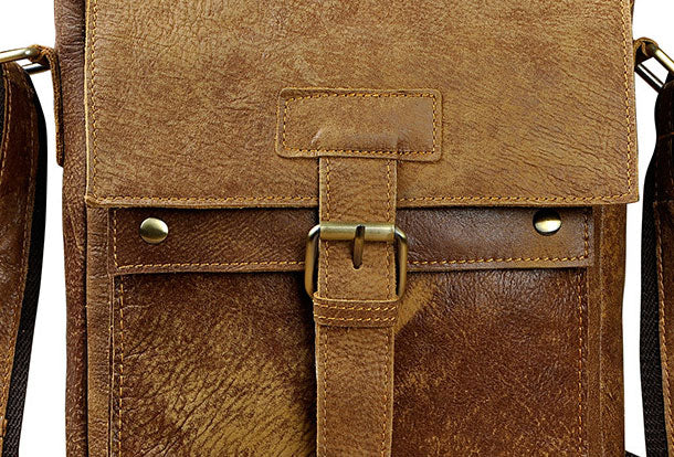 Genuine Leather Messenger Bag Cross Body Cool Chest Bag Sling Bag Travel Bag Hiking Bag For Men