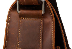 Genuine Leather Messenger Bag Cross Body Cool Chest Bag Sling Bag Travel Bag Hiking Bag For Men