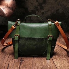 Brown Womens Leather Satchel Shoulder Bag Leather Green Women's Satchel Handbag Purse