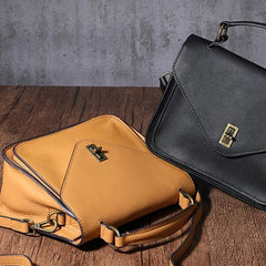 Brown Womens Fashion Leather Satchel Handbag Black Purse Small Satchel Bag for Ladies