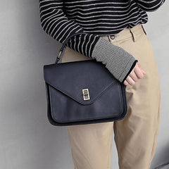 Brown Womens Fashion Leather Satchel Handbag Black Purse Small Satchel Bag for Ladies