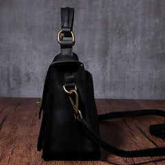 Black Handbag Genuine Leather Brown Fashion Side Bag Work Shoulder Bag Purse