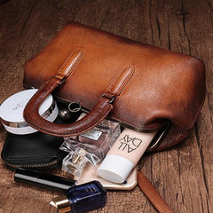 Vintage Womens Leather Doctor Style Handbag Small Doctor Shoulder Bag Shoulder Purse for Ladies