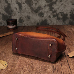 Vintage Womens Leather Doctor Style Handbag Small Doctor Shoulder Bag Shoulder Purse for Ladies