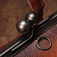 Vintage Womens Leather Doctor Style Handbag Small Doctor Shoulder Bag Shoulder Purse for Ladies