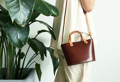 Genuine Leather Small Tote Bag Handbag Crossbody Bag Shoulder Bag Women Leather Purse