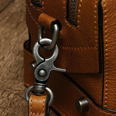 Brown Leather Satchel Box Handbags Womens Red Satchel Small Crossbody Bag for Ladies