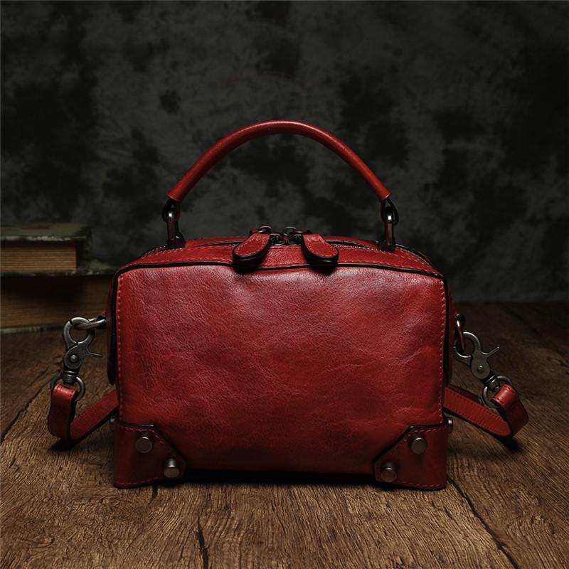 Black Leather Satchel Handbags Womens Red Satchel Small Crossbody Bag
