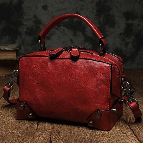 Black Leather Satchel Handbags Womens Red Satchel Small Crossbody Bag