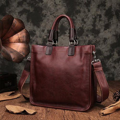Black Vintage Womens Leather Handbag Brown Small Handbag Tote Shopper Purse