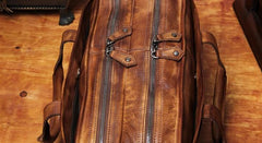 Vintage Leather Brown Mens Cool Large Briefcase Shoulder Bag Travel Bag for men