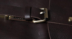 Vintage Leather Brown Mens Cool Leather Backpack Travel Bag for men