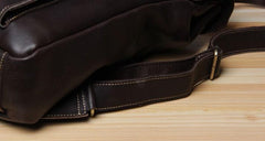 Vintage Leather Brown Mens Cool Leather Backpack Travel Bag for men