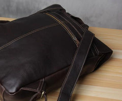 Vintage Leather Brown Mens Cool Leather Backpack Travel Bag for men