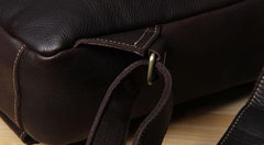 Vintage Leather Brown Mens Cool Leather Backpack Travel Bag for men