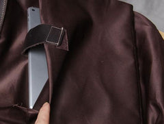 Vintage Leather Brown Mens Cool Leather Backpack Travel Bag for men