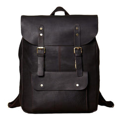 Vintage Leather Brown Mens Cool Leather Backpack Travel Bag for men