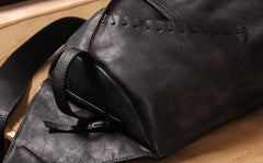 Vintage Leather Mens Cool Sling Bag Sling Shoulder Bag Chest Bag for men