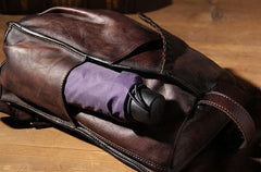 Cool Vintage Leather Coffee Mens Sling Bag Shoulder Bag Chest Bag for Men