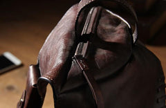 Vintage Leather Mens Cool Sling Bag Sling Shoulder Bag Chest Bag for men