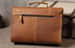 Leather Vintage Coffee Mens Briefcase Handbags Work Bag Business Bag for Men