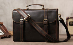 Leather Vintage Coffee Mens Briefcase Handbags Work Bag Business Bag for Men