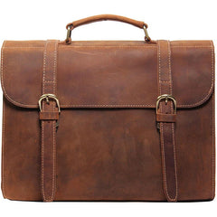 Leather Vintage Coffee Mens Briefcase Handbags Work Bag Business Bag for Men