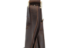 Genuine Leather Vintage Cool Small Shoulder Bag Messenger Bag Crossbody Bag for men
