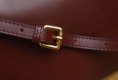 Genuine Leather Women Red Handbag Crossbody Bag Shoulder Bag Women Leather Purse