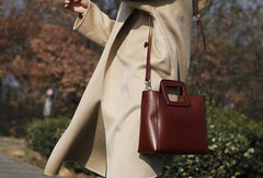 Genuine Leather Women Red Handbag Crossbody Bag Shoulder Bag Women Leather Purse
