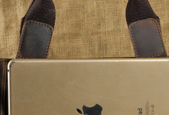 Genuine Vintage Coffee Leather Cool Messenger Bag Briefcase Bag Shoulder Bag For Men