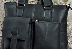 Genuine Vintage Coffee Leather Cool Messenger Bag Briefcase Bag Shoulder Bag For Men