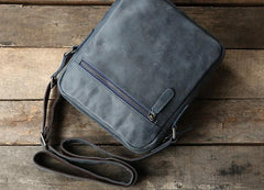 Vintage Leather Mens Cool Small Shoulder Bag Messenger Bag Bike Bag Cycling Bag for men