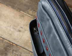 Vintage Leather Mens Cool Small Shoulder Bag Messenger Bag Bike Bag Cycling Bag for men