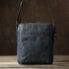 Vintage Leather Mens Cool Small Shoulder Bag Messenger Bag Bike Bag Cycling Bag for men