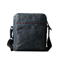 Vintage Leather Mens Cool Small Shoulder Bag Messenger Bag Bike Bag Cycling Bag for men