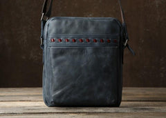 Vintage Leather Mens Cool Small Shoulder Bag Messenger Bag Bike Bag Cycling Bag for men