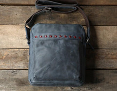 Vintage Leather Mens Cool Small Shoulder Bag Messenger Bag Bike Bag Cycling Bag for men