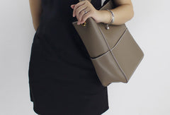 Genuine Leather handbag shoulder bag brown tote for women leather shopper bag