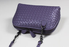 Handmade sheepskin Leather braided bag shoulder bag for women leather crossbody bag - EverHandmade