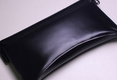 Genuine women leather large black Large clutch purse clutch zip wallet