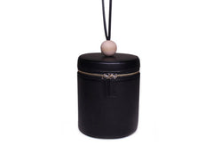Genuine leather round bucket clutch handbag black clutch purse clutch zip wallet women - EverHandmade