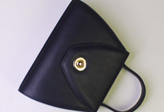 Genuine Leather handbag black white bag for women leather shopper bag