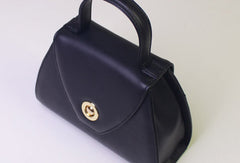 Genuine Leather handbag black white bag for women leather shopper bag