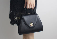 Genuine Leather handbag black white bag for women leather shopper bag