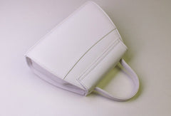 Genuine Leather handbag black white bag for women leather shopper bag