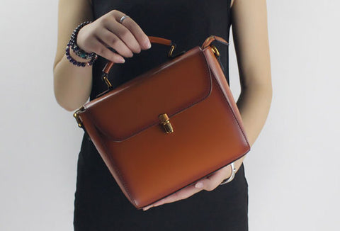 Genuine Leather handbag shoulder bag for women leather crossbody bag - EverHandmade